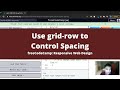 Use grid row to Control Spacing (CSS Grid) freeCodeCamp tutorial