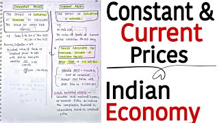 Constant \u0026 Current Prices || Indian Economy || Lec. 14 || handwritten notes || An Aspirant !