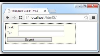 Form Input Type - tel: HTML5