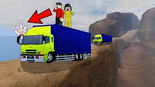 Yuta, Mio Dan Baby Celine Kemudikan Mobil Truk DIjalanan Terjal || ROBLOX