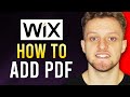 How To Upload a PDF File To Wix Website (Quick & Easy)