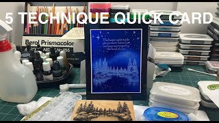 Stampscapes 101: Video 818 5 TECHNIQUE (STEP) QUICK CARD full video