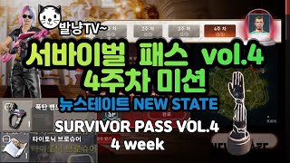 뉴스테이트 서바이벌 패스 4주차 미션 [타이토닉 브로슈어] NEW STATE SURVIVOR PASS VOL.4 #4주차미션 #뉴배미션 #뉴스테이트미션