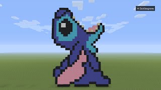 Kawaii Baby Stitch Pixel Drawing Real Time