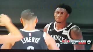 Final minutes of Trailblazers vs nets game, Caris Levert game losing shot