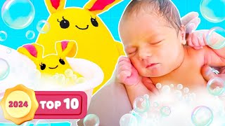 Mamãe do Lucky: Banho dos Pequeninos! Vídeo Infantil. 👶🐰🧼🛁