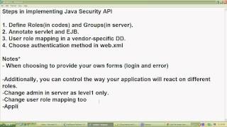 Implementing Java Security API