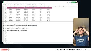 LA FUNZIONE PIÚ POTENTE DI GOOGLE SHEETS - Come usare usare QUERY