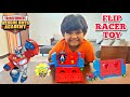 Transformer Rescue Bots Academy Flip Racer toy, Flip Racer Optimus Prime truck toy unboxing.