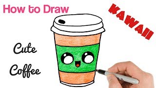 How to Draw Coffee Drink Cute and Easy