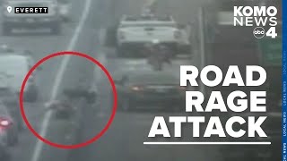CAUGHT ON CAMERA: Road rage incident on Washington state highway before trooper fatally shoots man