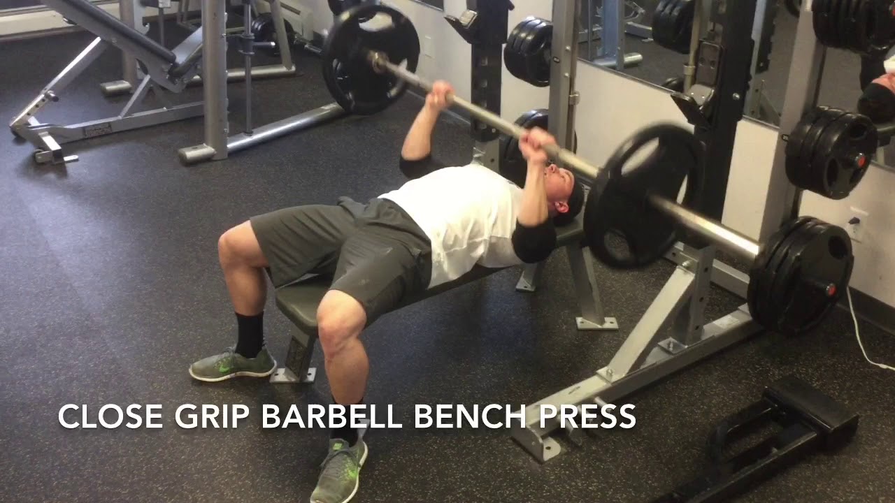 Close Grip Barbell Bench Press - YouTube