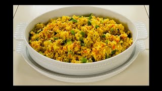 Vegetable Fried Rice and Eggs