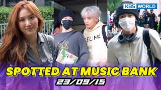 [4K] (Spotted at Music Bank) V, JIMIN (BTS), RIIZE, HWASA and more 뮤직뱅크 출근길 20230915 | KBS WORLD TV