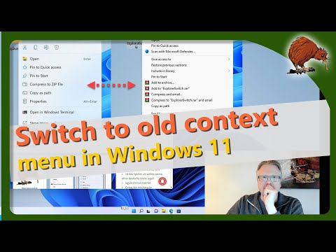 Windows 11: Switch between old and new context menu in Explorer