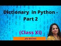 Dictionary in Python - Part 2 (Class XII)