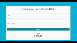 Compound Interest Calculator In JavaScript With Source Code | Source Code & Projects