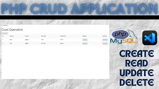 Beginner PHP CRUD Tutorial Database Connection ,Insert, Update, Delete using MYSQL