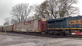 CSXT 3074 leading Q264 @ Silver Creek, NY in 4k60fps