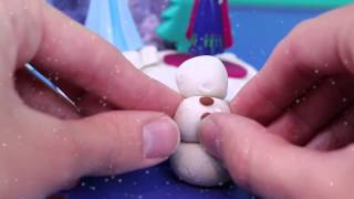 Frozen Play Doh Elsa & Anna Barbie Olaf Sven Playdough Surprise Ice Cube DisneyCarToys Snow