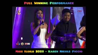 L👀K: Full Winning Performance of Miss Iloilo 2025, Karen Nicole Piccio from Maasin, Iloilo!