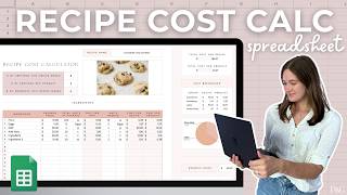 Recipe Cost Calculator Spreadsheet Template - Google Sheets Video Tutorial