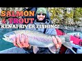 KENAI RIVER, Alaska - Fishing For Big Trout and SILVER SALMON!