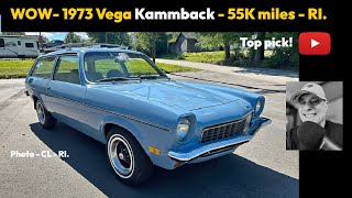 I CAN’T BELIEVE IT - a 1973 Chevy Vega - Kammback - 55K miles (RI)