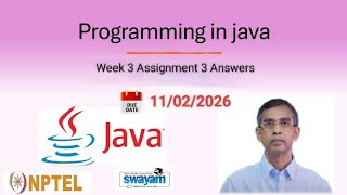 Programming in Java week 3 assignment Answers Solutions nptel assignment 3 | Jan 2026