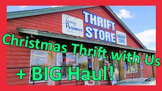 BIG CHRISTMAS THRIFT HAUL!!  Shop with us at 3 Stores!  Lots of Vintage Christmas + MCM Surprises!