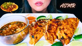 ASMR BIRRIA TACOS WITH CONSOMME MUKBANG | EATING SOUNDS