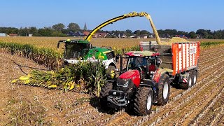 Mais oogst  in Steinbild DL met John Deere 9600i. Loonb. Stevens Wildervank.    4K.