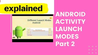 Android Framework-Android Activity Launch modes Part-2