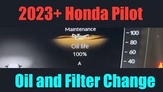 2023+ Honda Pilot B1 Oil and Filter Change - You can do this at home!