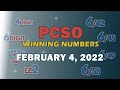 P49M Jackpot Ultra Lotto 6/58, EZ2, Suertres, 4Digit, and Megalotto 6/45 | February 4, 2022