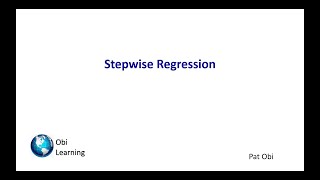 Stepwise Regression