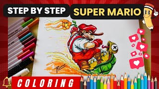 Super Mario Coloring is Fun: Watch the Mushroom Kingdom Come Alive! #supermarioart #supermariobros