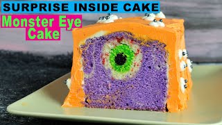 MONSTER EYE SURPRISE INSIDE CAKE FOR HALLOWEEN