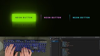 ASMR Programming - Glowing Buttons Hover Effects with Html CSS - No Talking