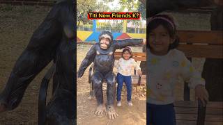 Titir🔥New Friend🦍K?🤣🤣 #shorts #shortvideo #funnyvideo #gorilla #trishikarimpa