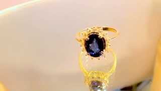 Natural Blue Sapphire with Gold's Ring SOLD