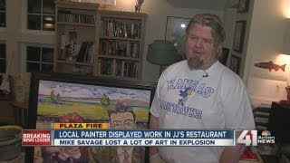 Mike Savage paintings lost in explosion