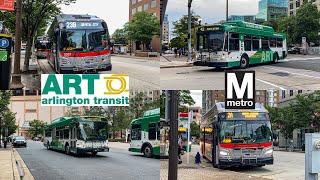 WMATA and Arlington Transit Bus Compilation at Ballston-MU station #6