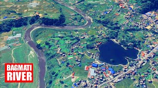 Bagmati River in Kathmandu valley virtual aerial view #bagmati #river #nepal