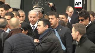 Israel PM visits kosher supermarket in which four hostages were killed