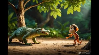 بندر اور مگرمچھ (The Monkey and the Crocodile)