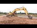 รถแม็คโครขุดดินวางท่อ CAT 320B Excavator ทีมงานเสี่ยนัด ep.225