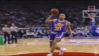 Blue Edwards Dunks From Near the Free Throw Line (1991 NBA Slam Dunk Contest)