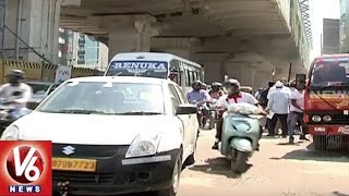 Hyderabad Metro Rail Company Starts Repair Works Of Damaged Roads | V6 News