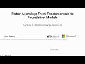 Robot Learning 2026 – Lecture 5: Reinforcement Learning II | ETH Zürich
